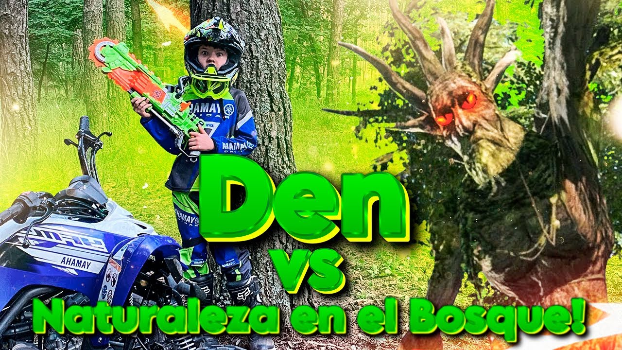 Den vs Naturaleza en el Bosque! | Aventuras en Coche y Moto para Ni&ntilde;os!