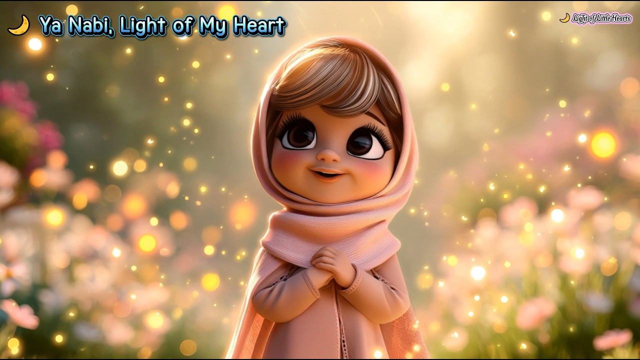 Ya Nabi 🌙 Light of My Heart | Kids Islamic Nasheed (Arabic–English) | Beautiful Song for Children