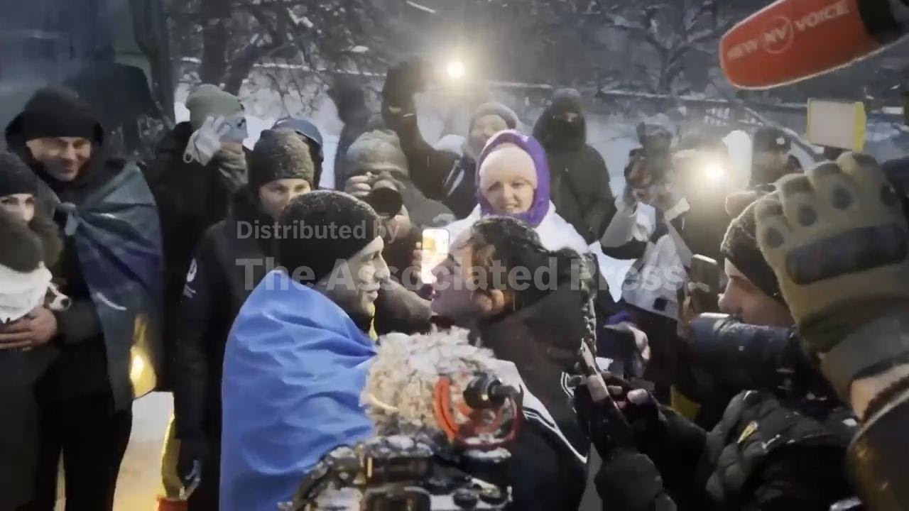 Families reunite with loved ones in Ukraine after prisoners are released in exchange with Russia