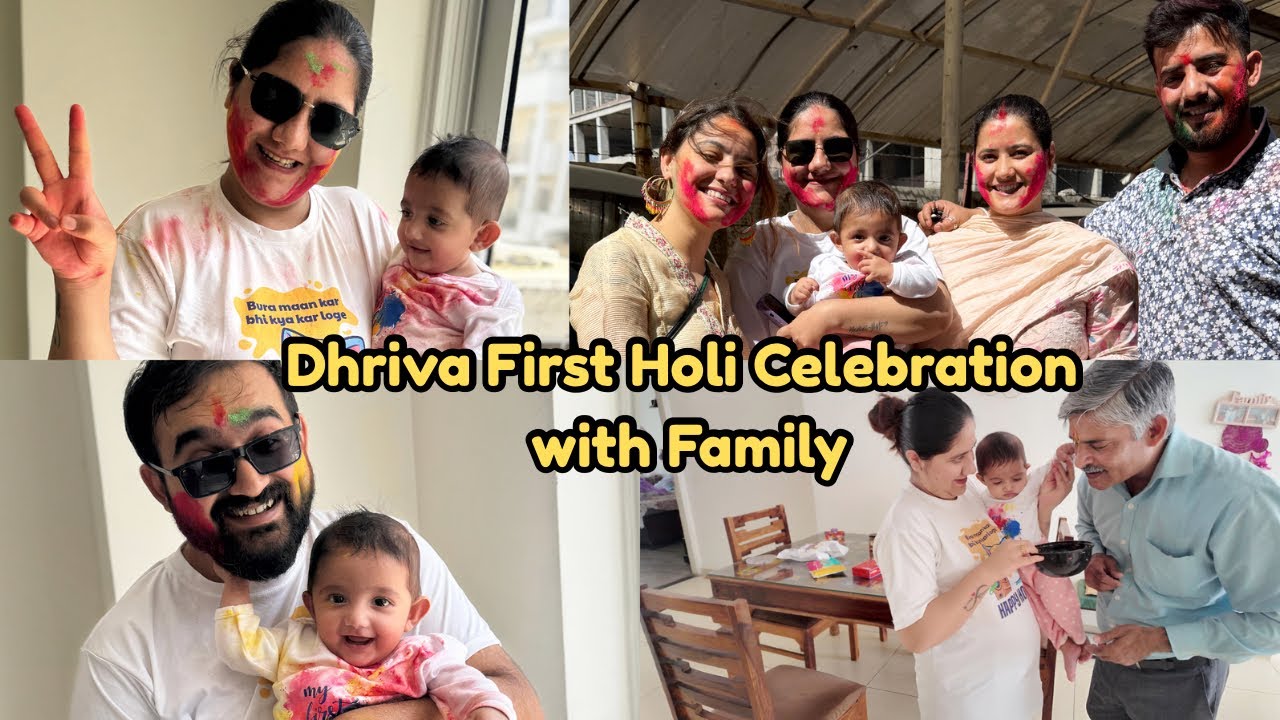 Dhriva Ki First Holi Puri Family Ke Saath || Rony Bhaiya aur Preeti Bhabi Ke Ghar Jake Diya Surprise