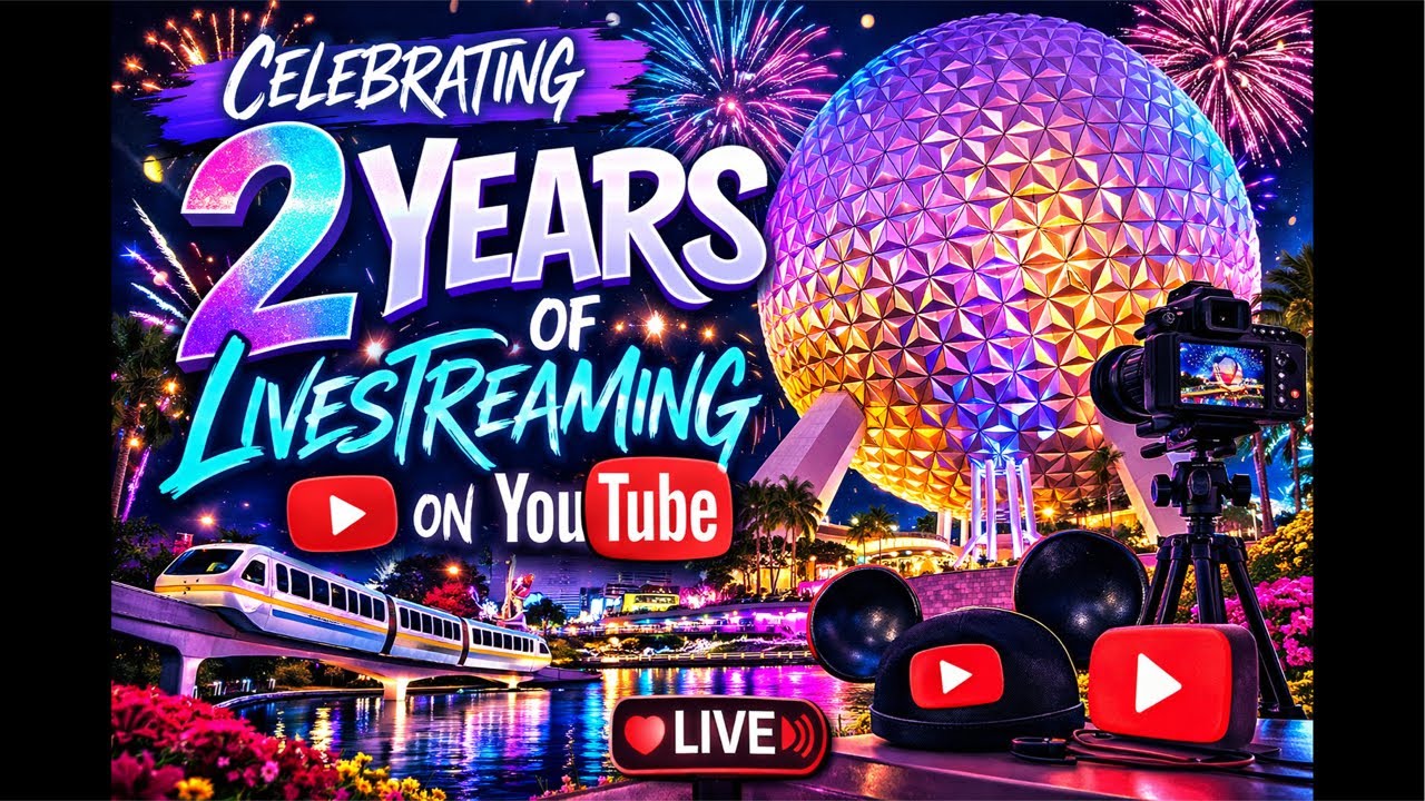 Celebrating 2 years of doing livestreams on YouTube at Epcot