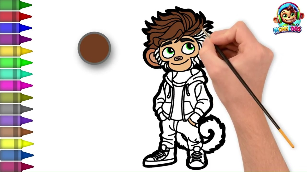 Let’s Draw Bubba | Monkedos Color Along | Fun Drawing for Kids