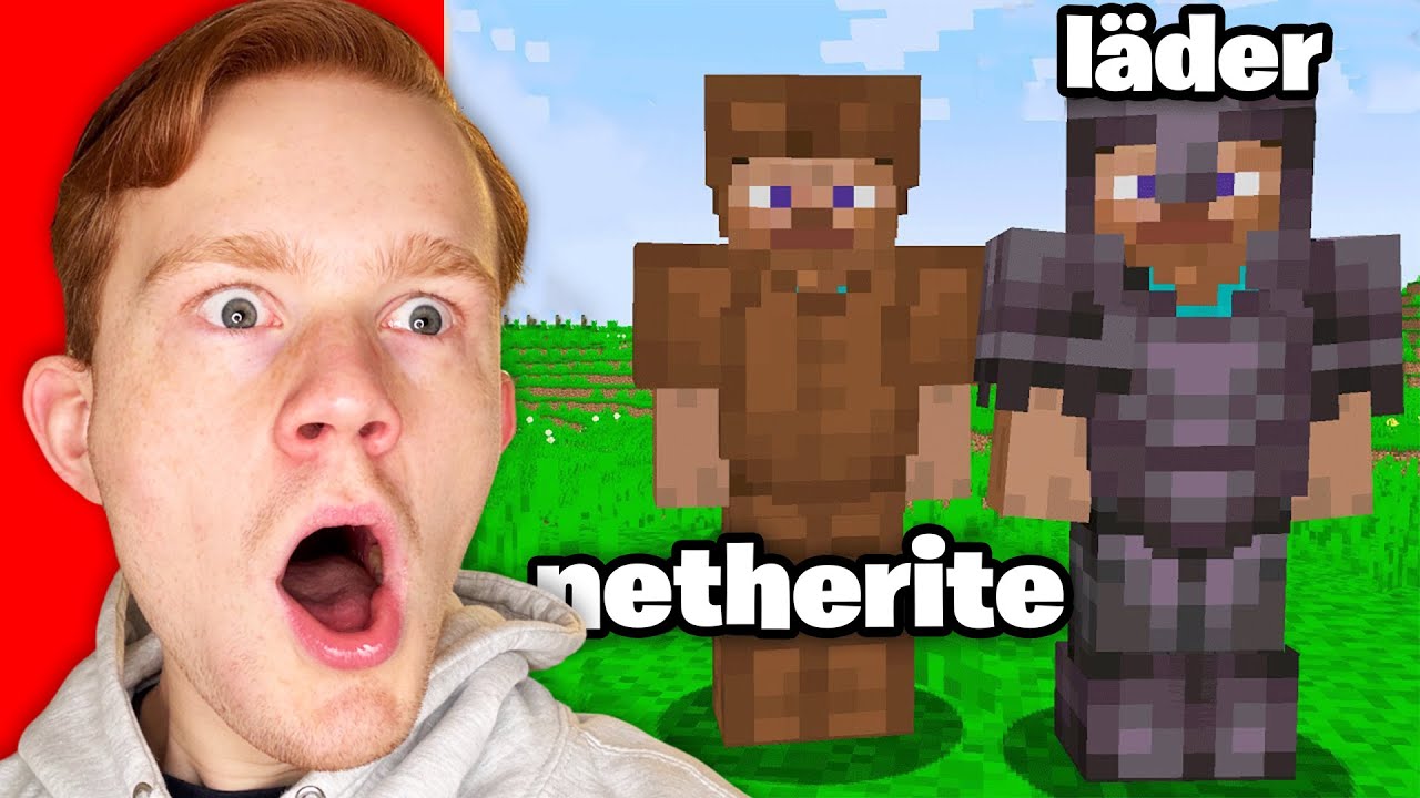 Jag Lurade Min Vän Med Att BYTA Netherite Och Läder Texturer i Minecraft..