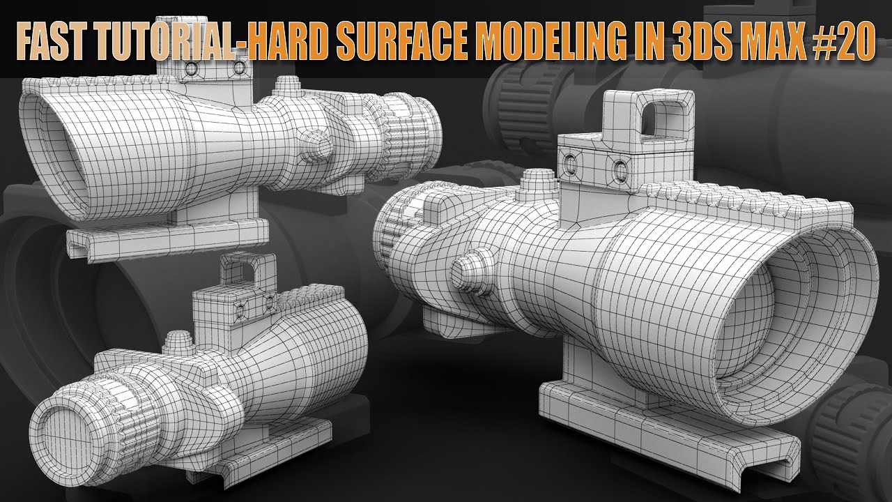 Topology Hard Surface: Rifle Scope Hard Surface Modeling In 3ds Max || N°_35