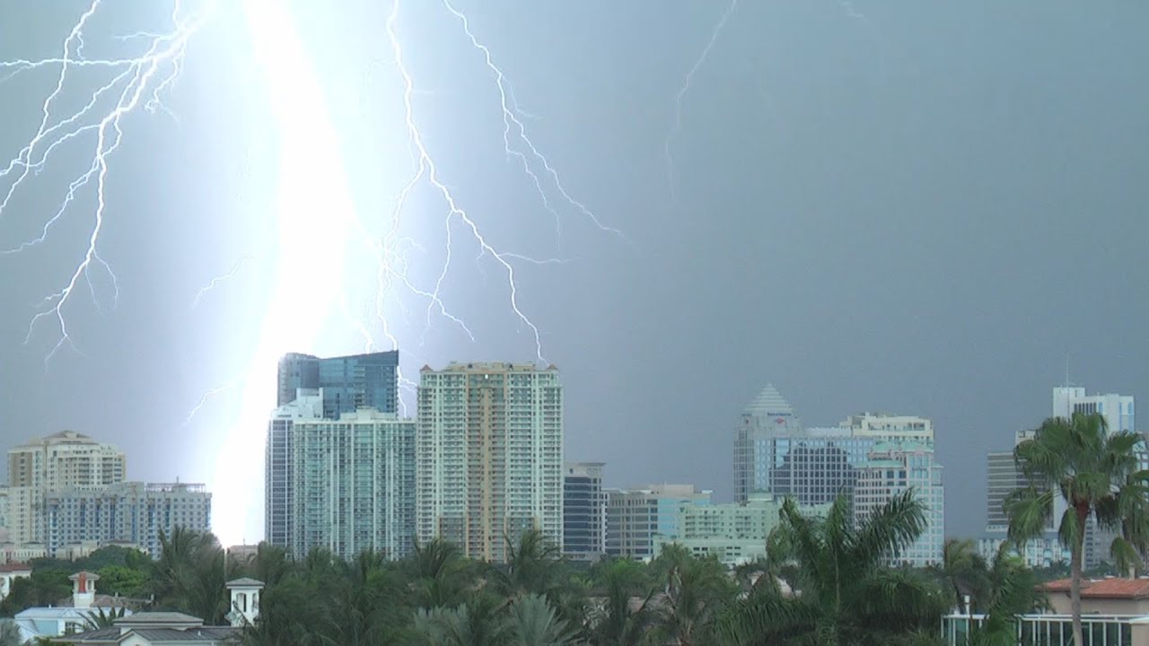 Thunderstorm Timelapses & Lightning- Fort Lauderdale, FL July 2014