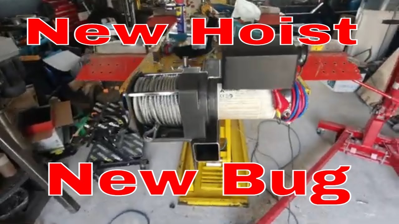 Epic Workshop Upgrade EP 05, New Hoist/Winch, for the bench, also prepping for our new 66 Beetle.