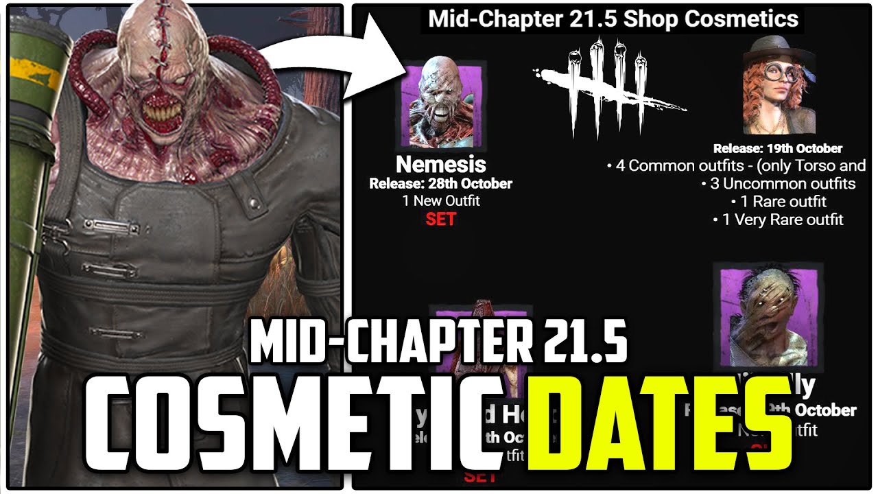 MID-CHAPTER 21.5 COSMETIC RELEASE DATES! +Pretty Lady Leatherface Trailer! - Dead by Daylight