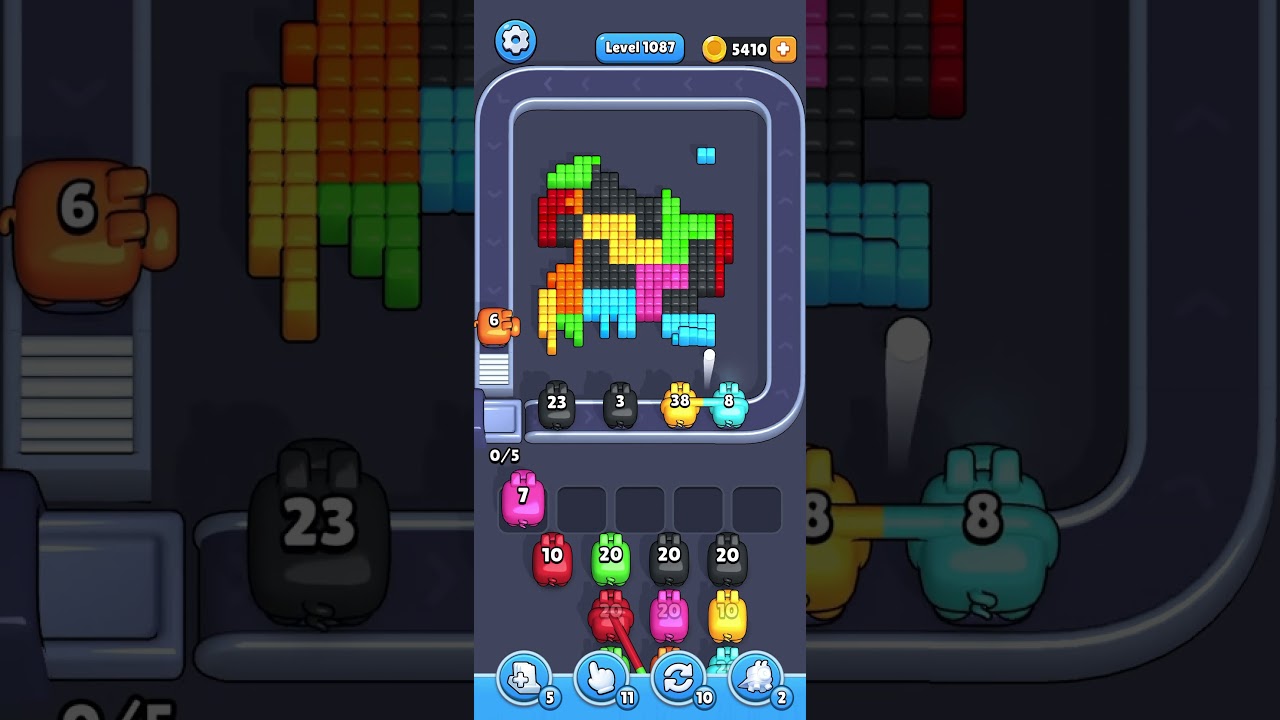 Pixel Flow - Level 1087 | Tetris Block 