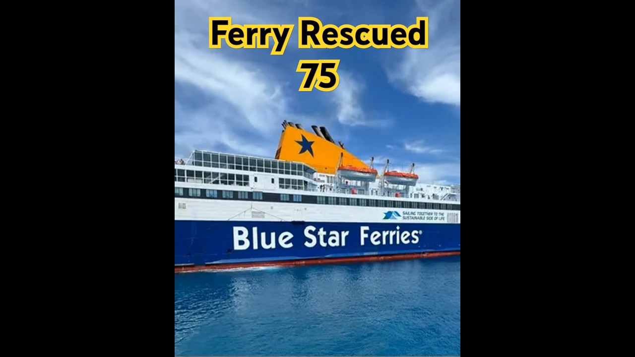 Greek Ferry Rescues 75 People #shippingnews #greece