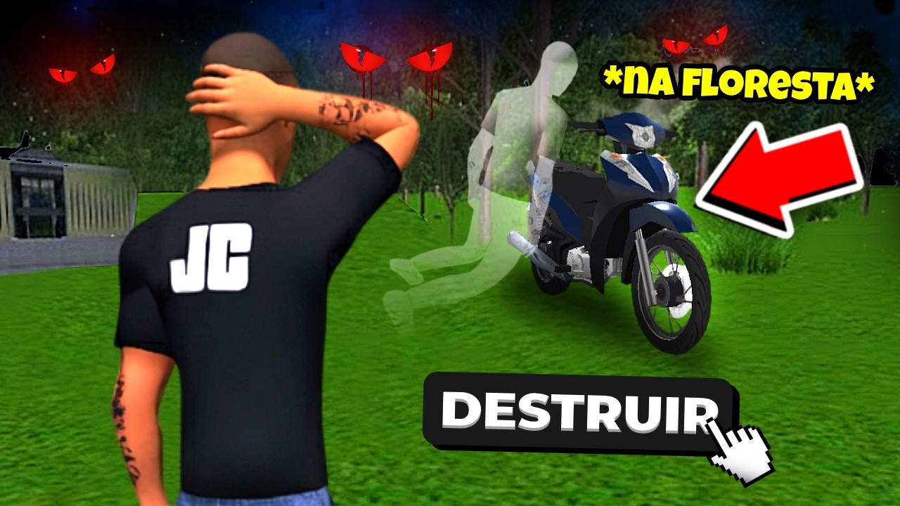 O FANTASMA DA BIZ APARECEU NA FLORESTA E ME ATACOU no MOTO WHEELIE 3D!! 😱👻