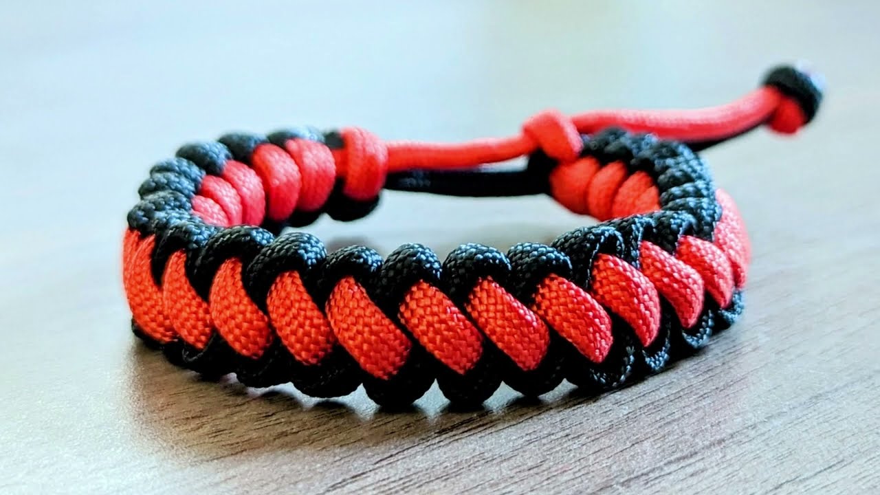 Easy Bracelet Making - Making a Easy Paracord Bracelet Without Buckle ( Bootlace knot )