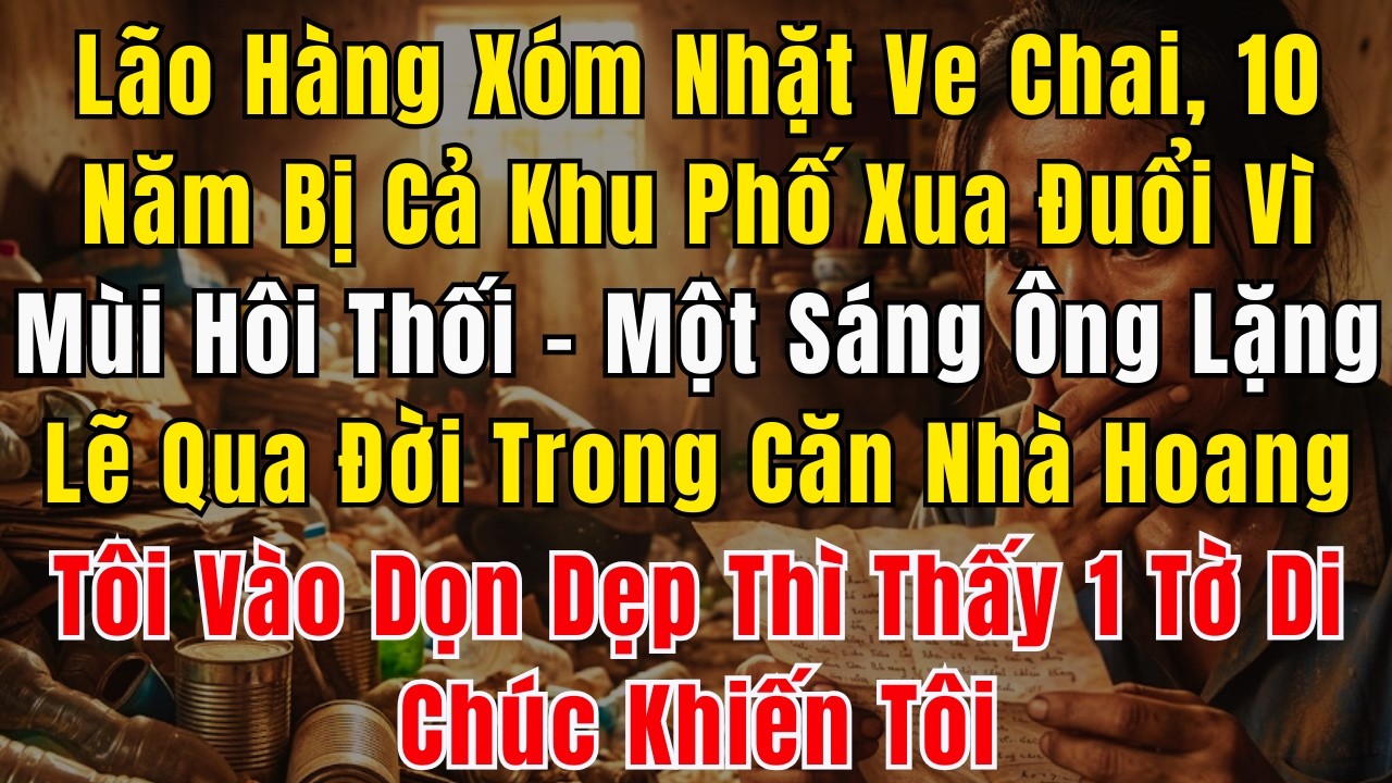 Lão Hàng Xóm Nhặt Ve Chai, 10 Năm Bị Cả Khu Phố Xua Đuổi Vì Mùi Hôi Thối – Một Sáng Ông Lặng Lẽ