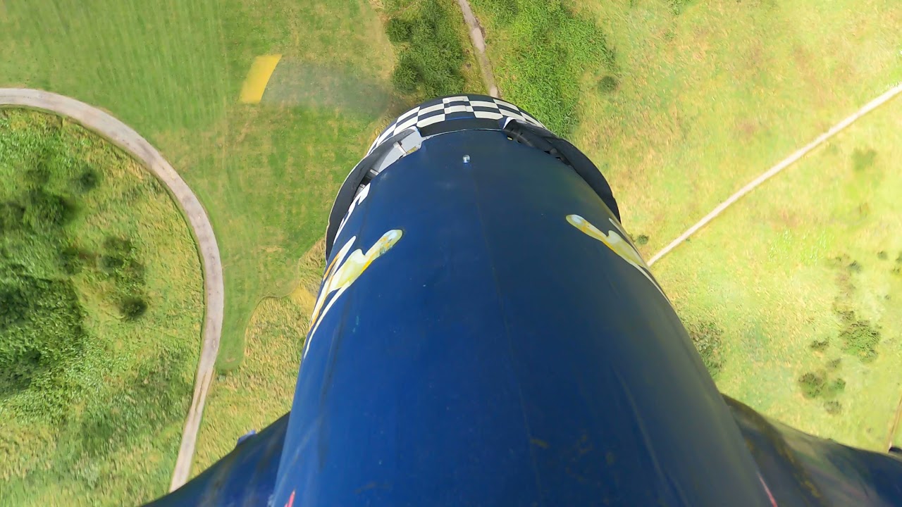 F4U CORSAIR  WITH GOPRO ON TOP OF COCKPIT  BLACKHORSE  90' WITH SAITO FG90R3 & RETRACT FAIL !!!