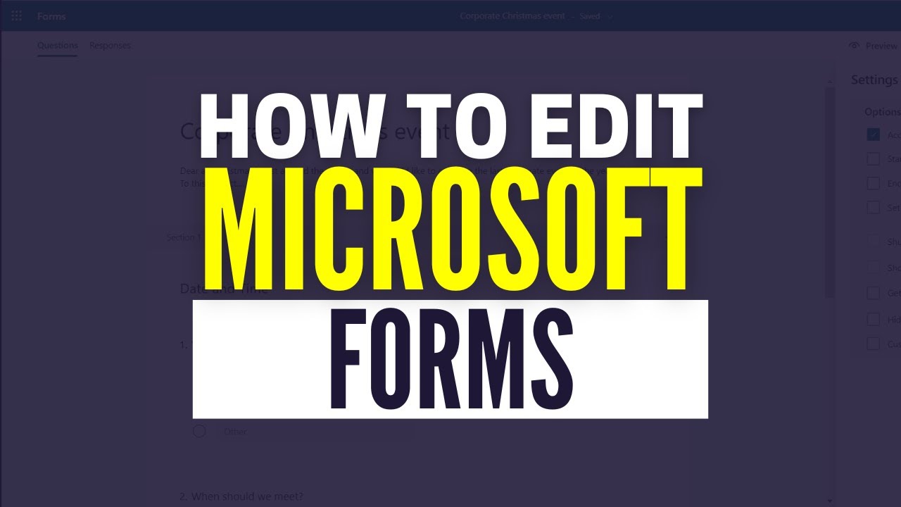Как редактировать формы Microsoft