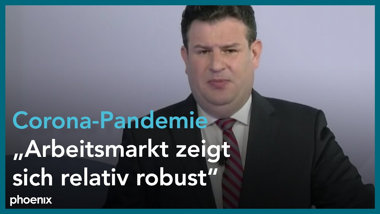 Bundesarbeitsminister Hubertus Heil zur Lage des Arbeitsmarktes in Pandemie-Zeiten