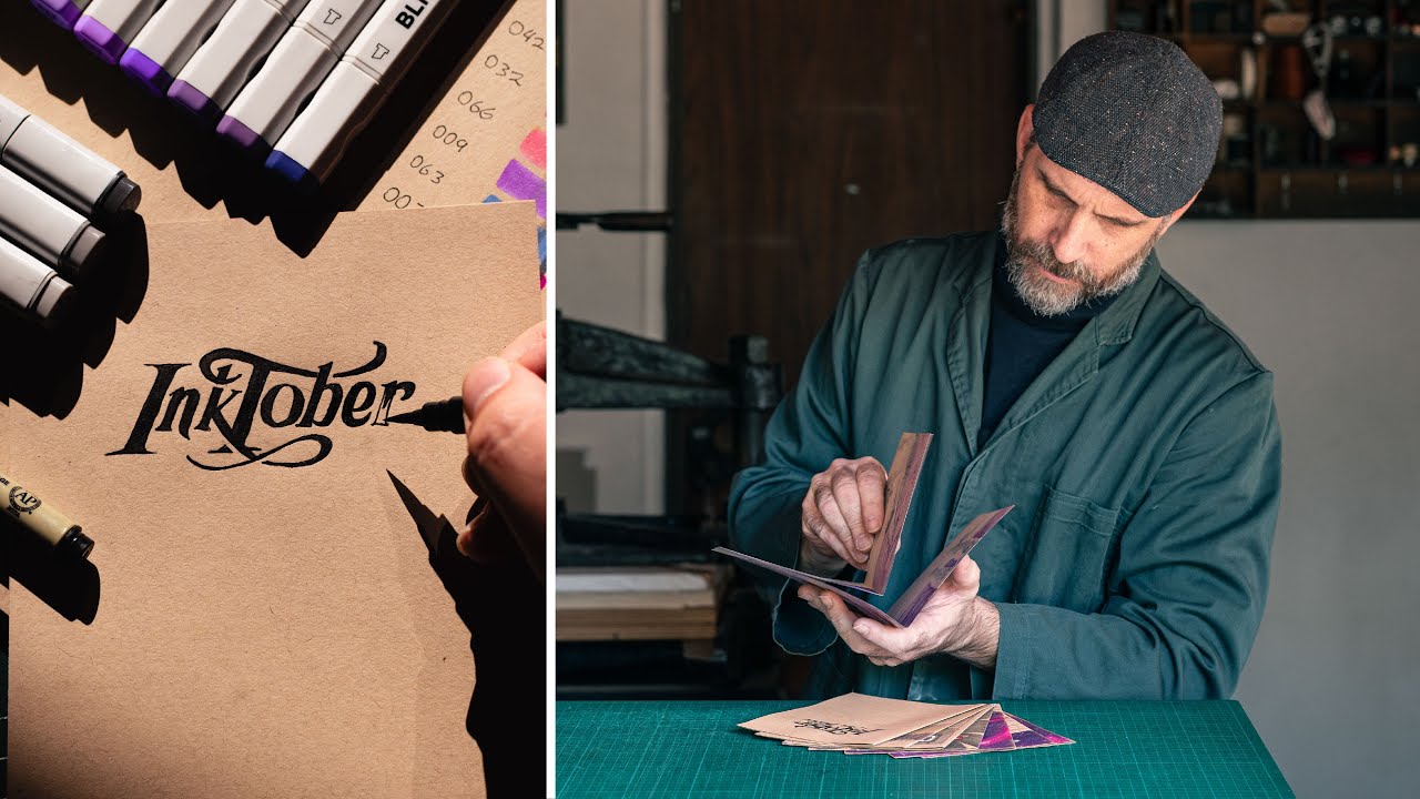 Preparing for Inktober - Cutting & Folding Papers