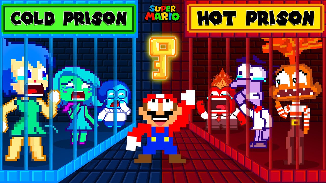 HOT And COLD Challenge: Mario Locked All Characters Inside Out 2 | Game Animation