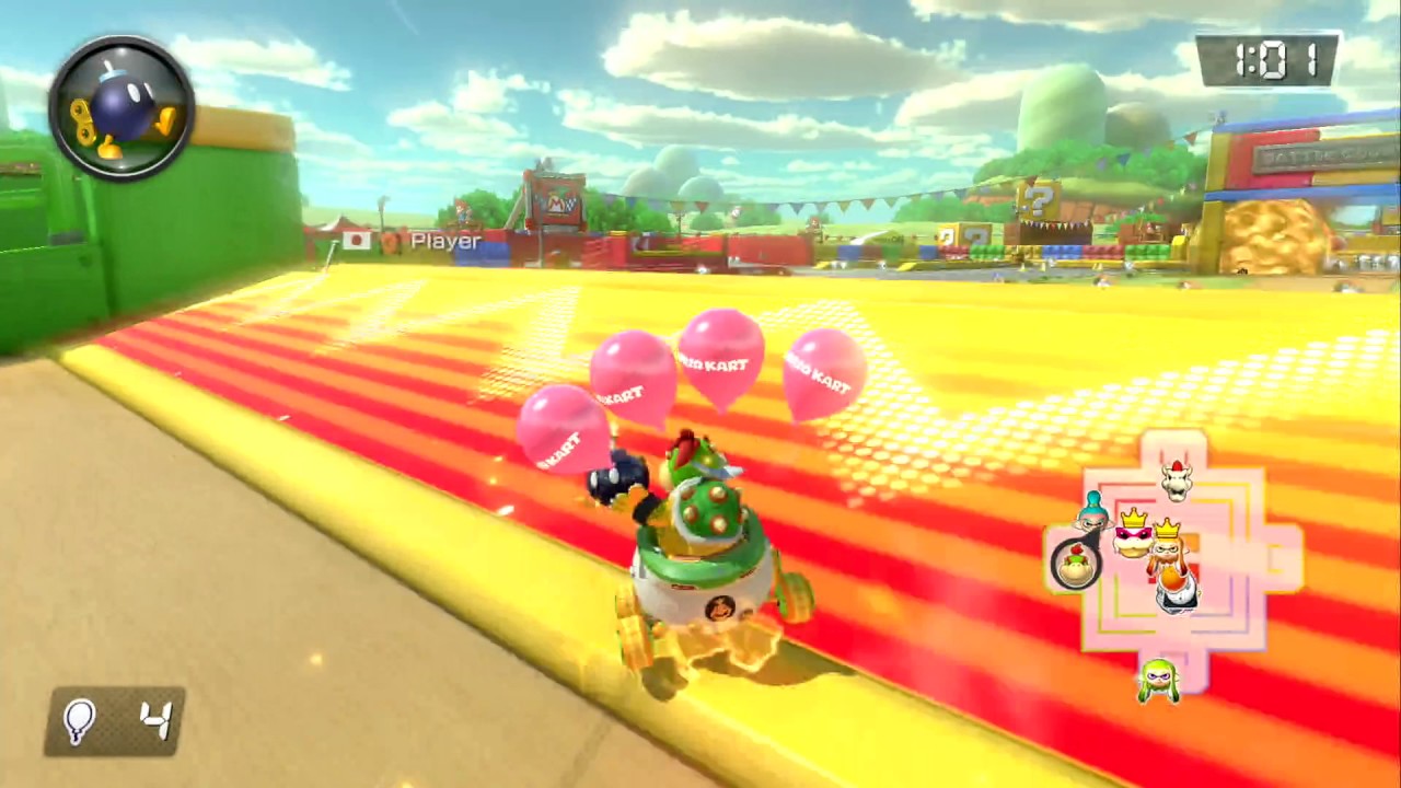 BOB-OMB BLAST ~ BATTLE MODE ONLINE ~ SHRILL SKEWER - MARIO KART 8 DELUXE - NO COMMENTARY 1AU