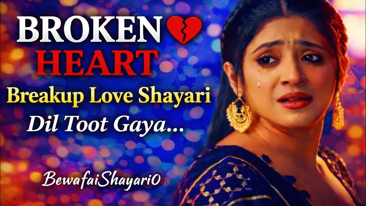 💔 Broken Heart Shayari 😭 | Breakup Love Shayari | Heart Touching Urdu Shayari#trendingnow #sad 