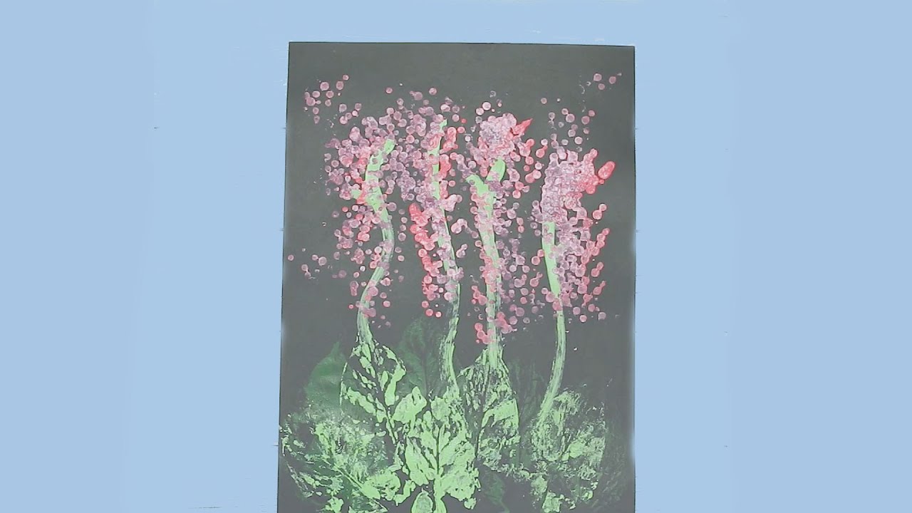 Leaves And Cotton Buds Drawing! Tips Drawings || Everyday Crafts 