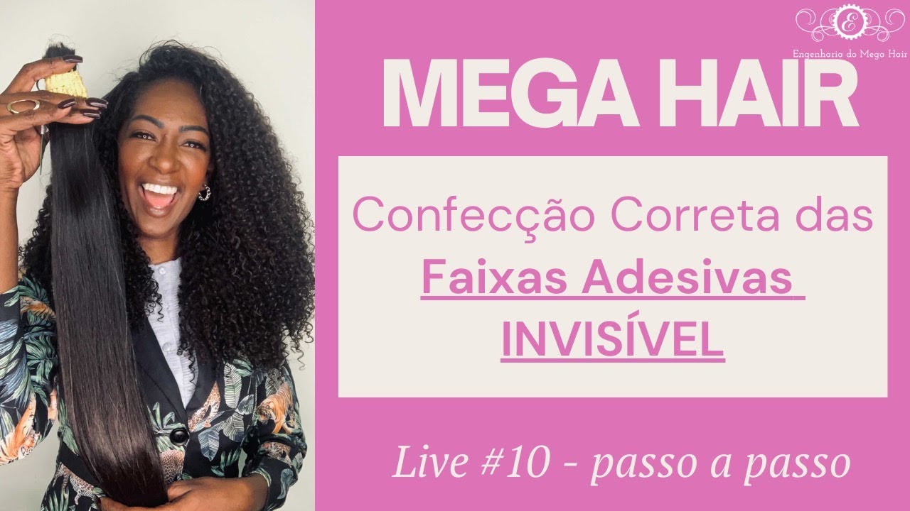 MEGA HAIR  - Como fazer confecção Correta das Faixas Adesivas Invisível - live #10