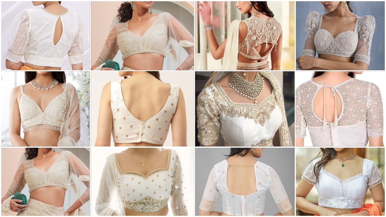 New White Blouse Designs 2025 Images | White Blouse Design | White Color Net Blouse Design