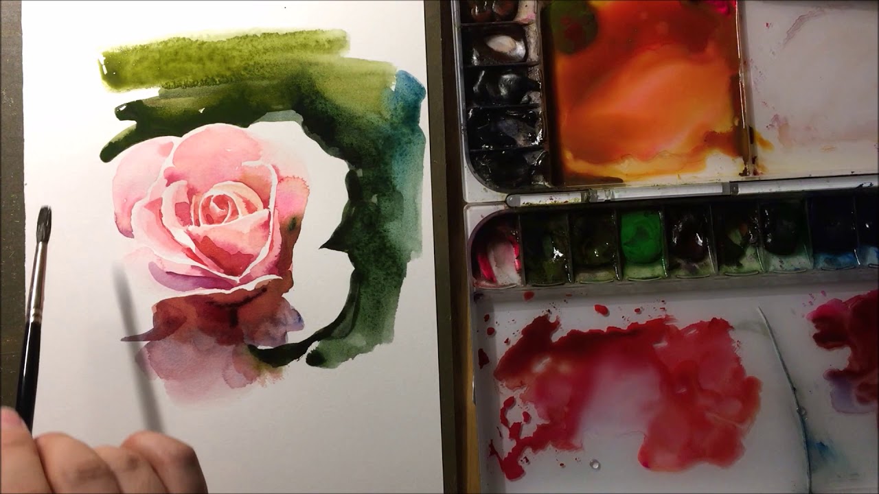 꽃 그리기 연습/Flower watercolor practice