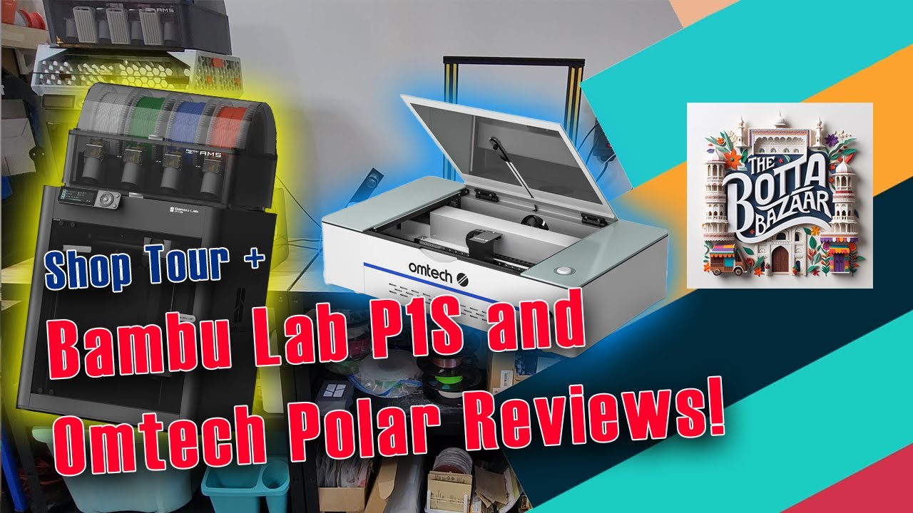 Shop Tour and Bambu Lab P1S & Omtech Polar REVIEWS!