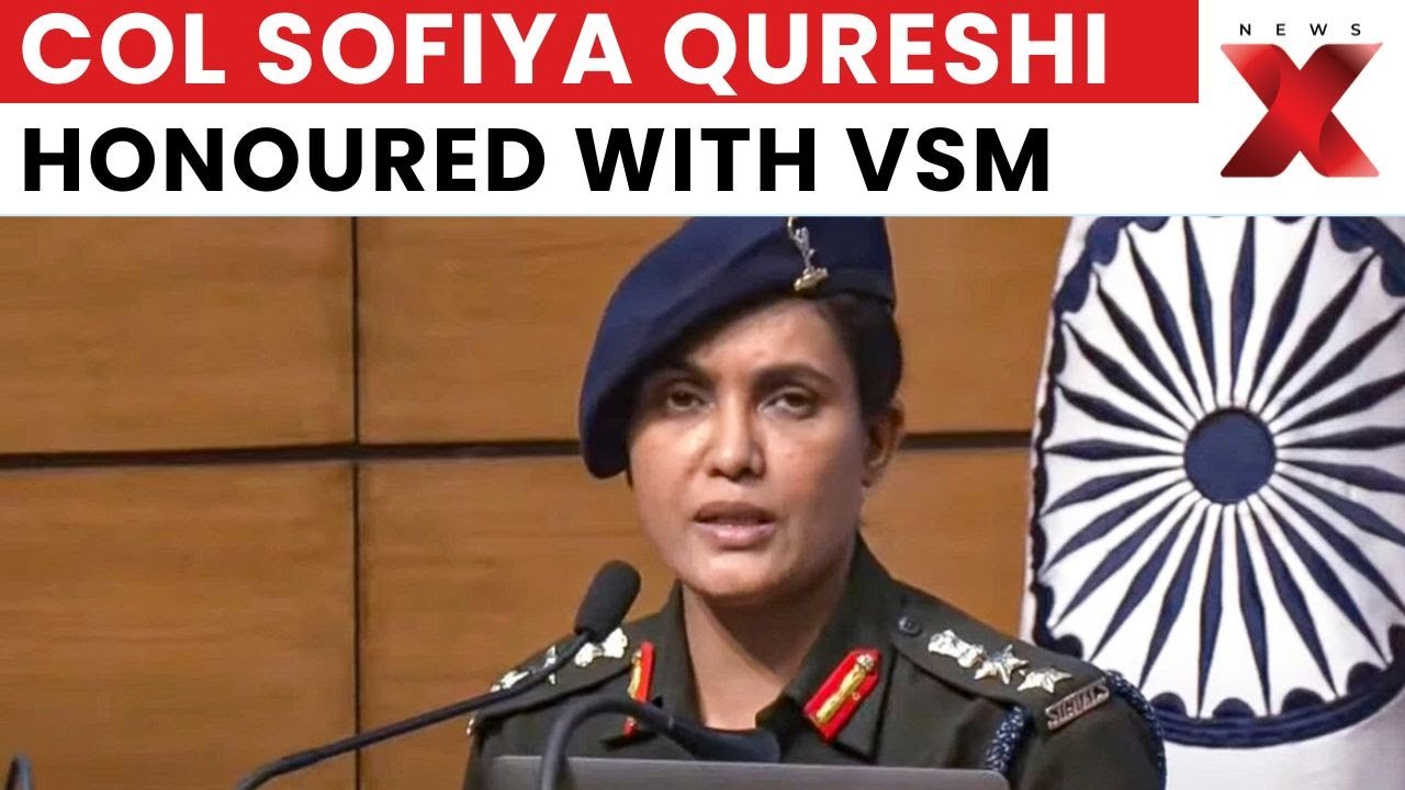 Breaking News: Op Sindoor Hero Colonel Sofiya Qureshi Honoured with Vishisht Seva Medal | NewsX