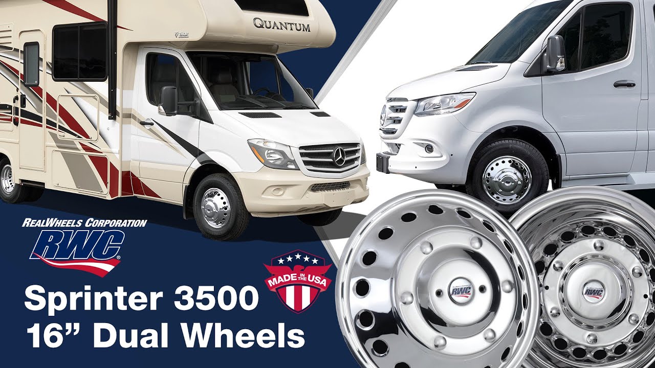 RealWheels Stainless Steel Simulators for Sprinter 3500s with 16