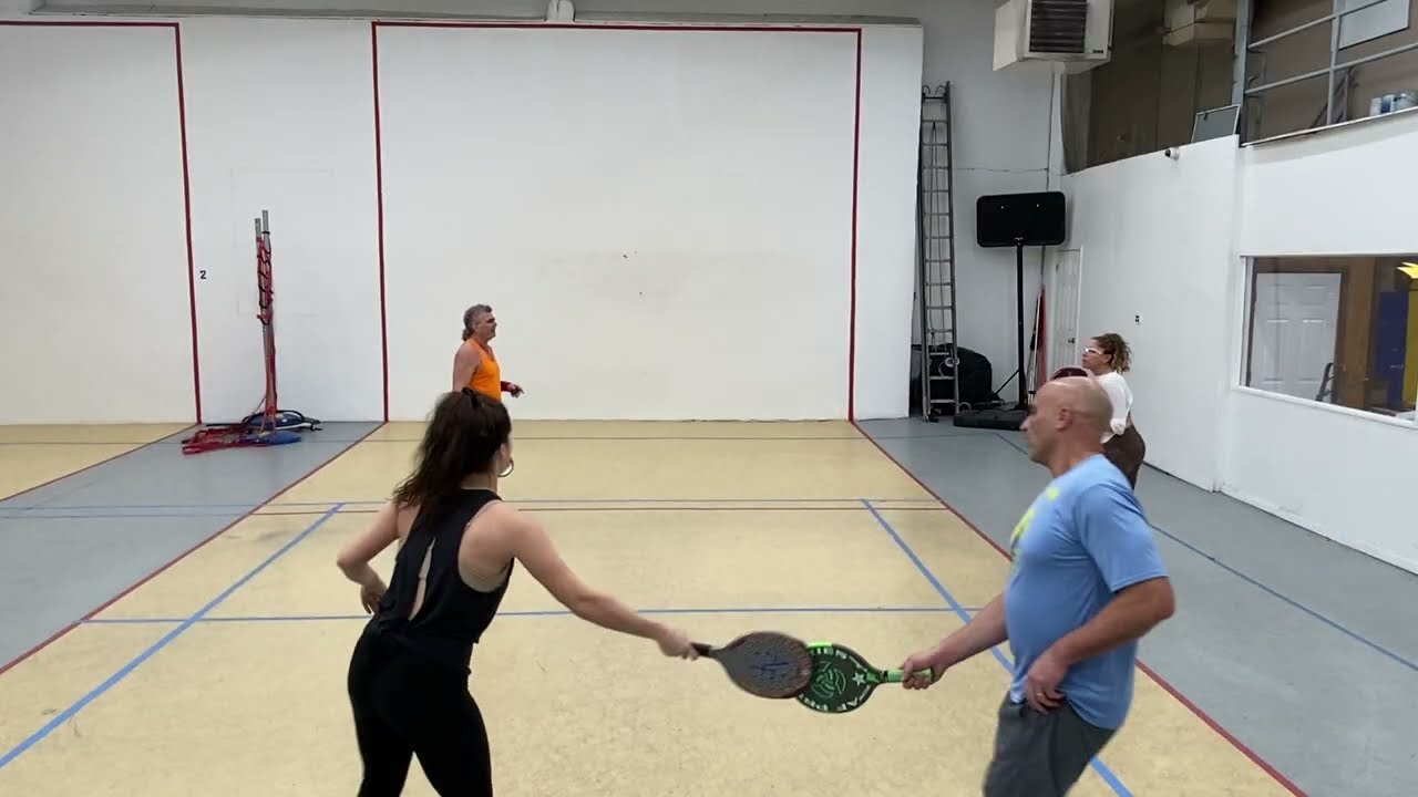 Paddleball- The unraveling- Liz & Paul vs Charlene & Gregg 2.4.26