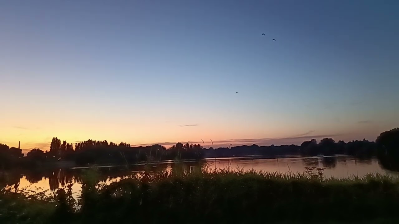 Sonnenuntergang am Aasee in Bocholt 