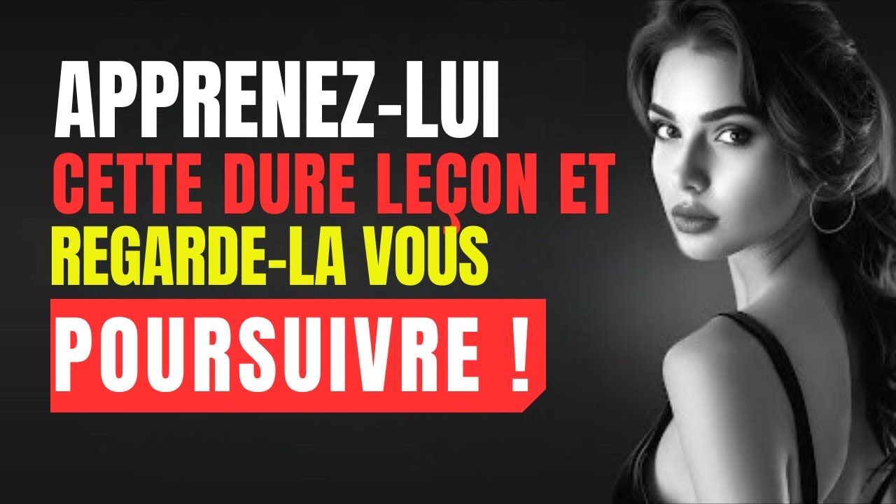 Regardez-la vous poursuivre après que vous lui ayez enseigné cette dure leçon. #stoïcisme