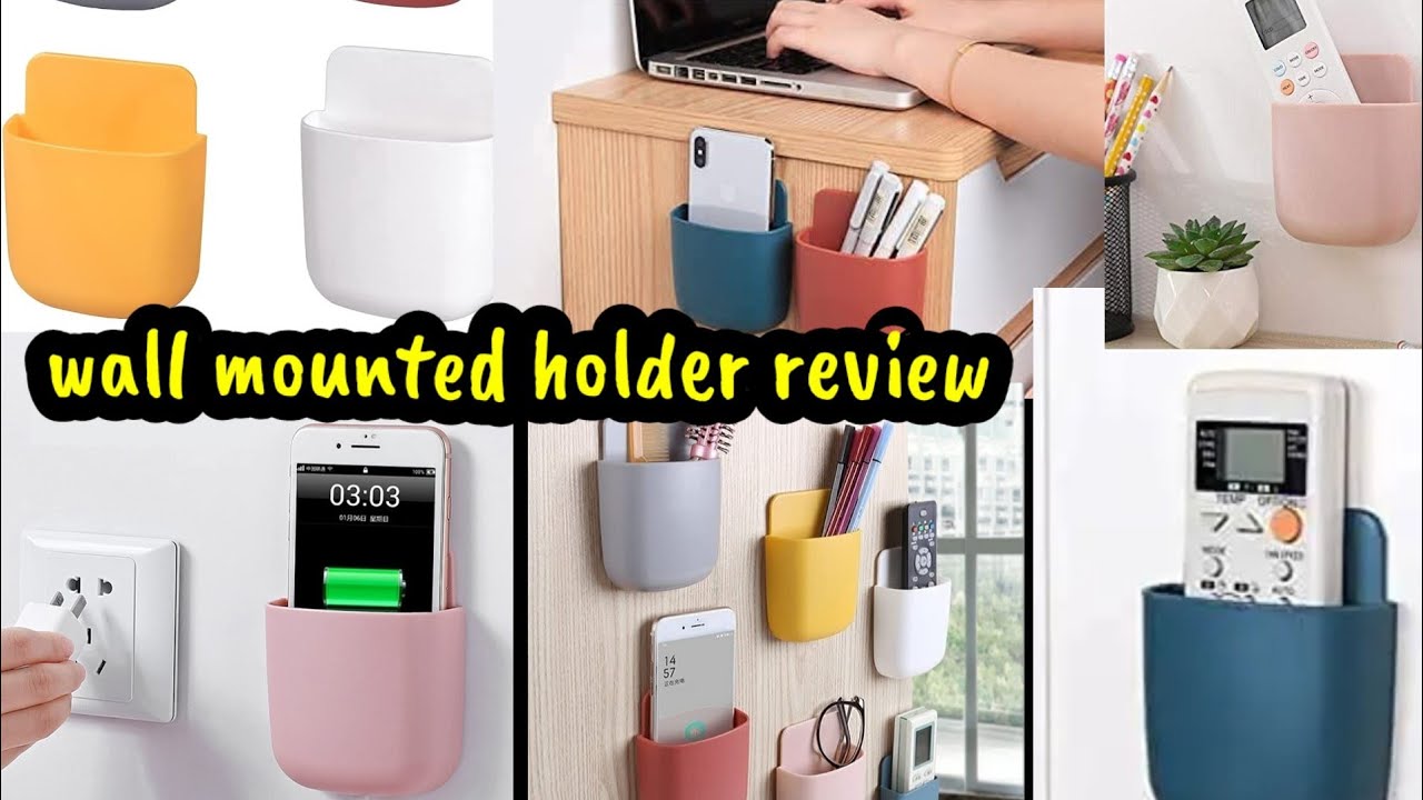 wall mounted mobile charging stand।Multipurpose organiser। remote holder from amazon meesho Flipkart