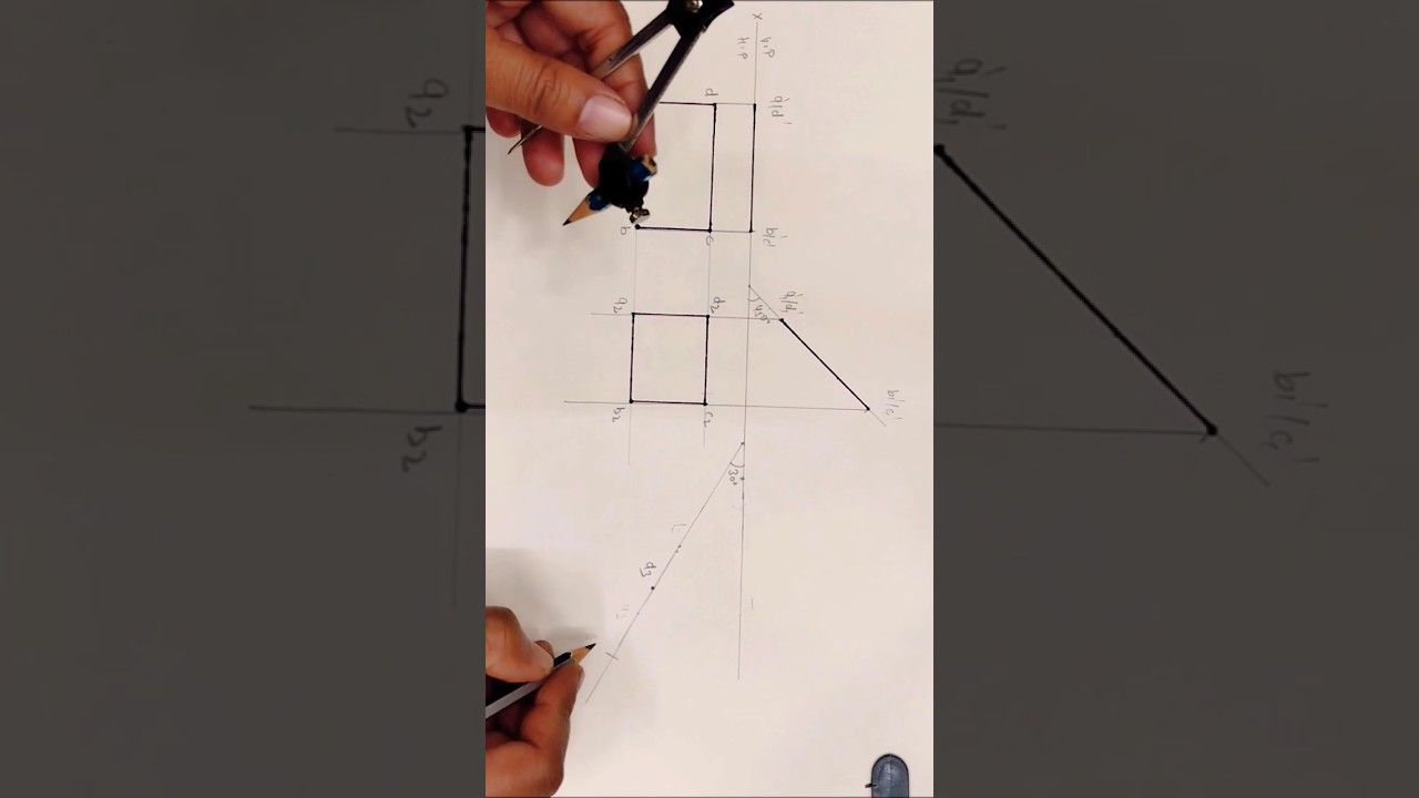 Projection of planes 01 #engineeringdrawing #shortvideo #shorts