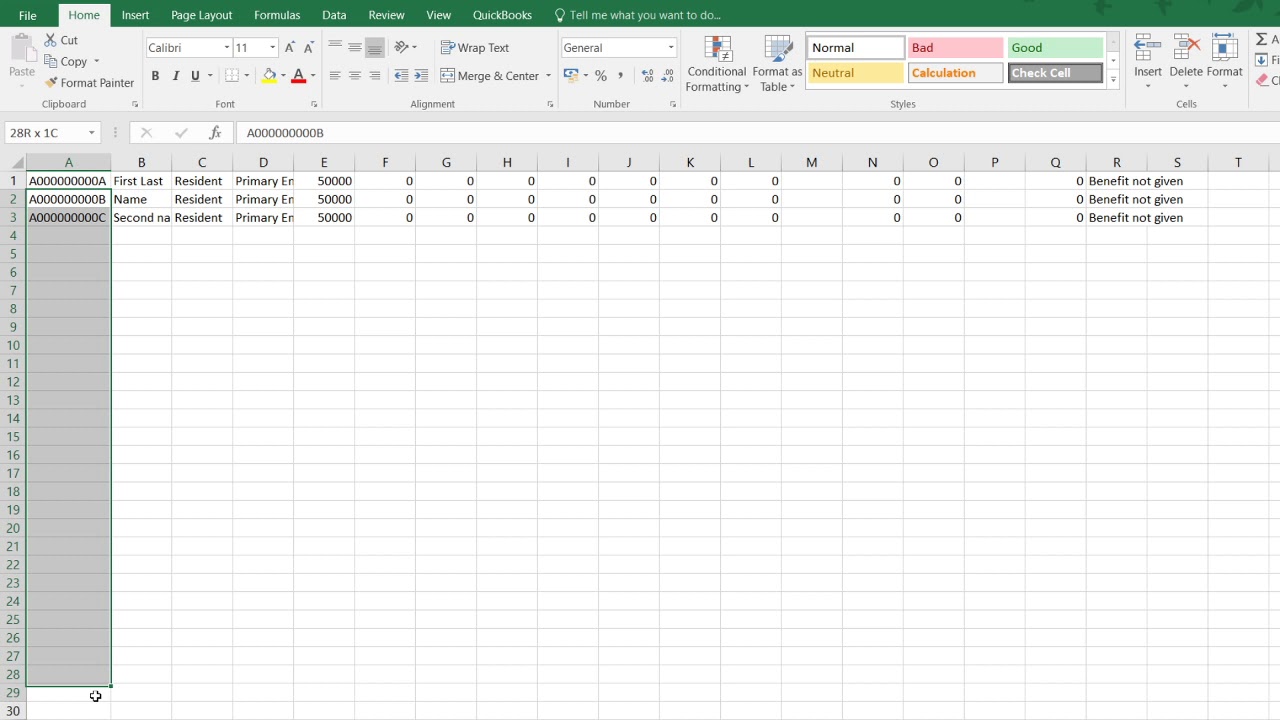Paye return with csv