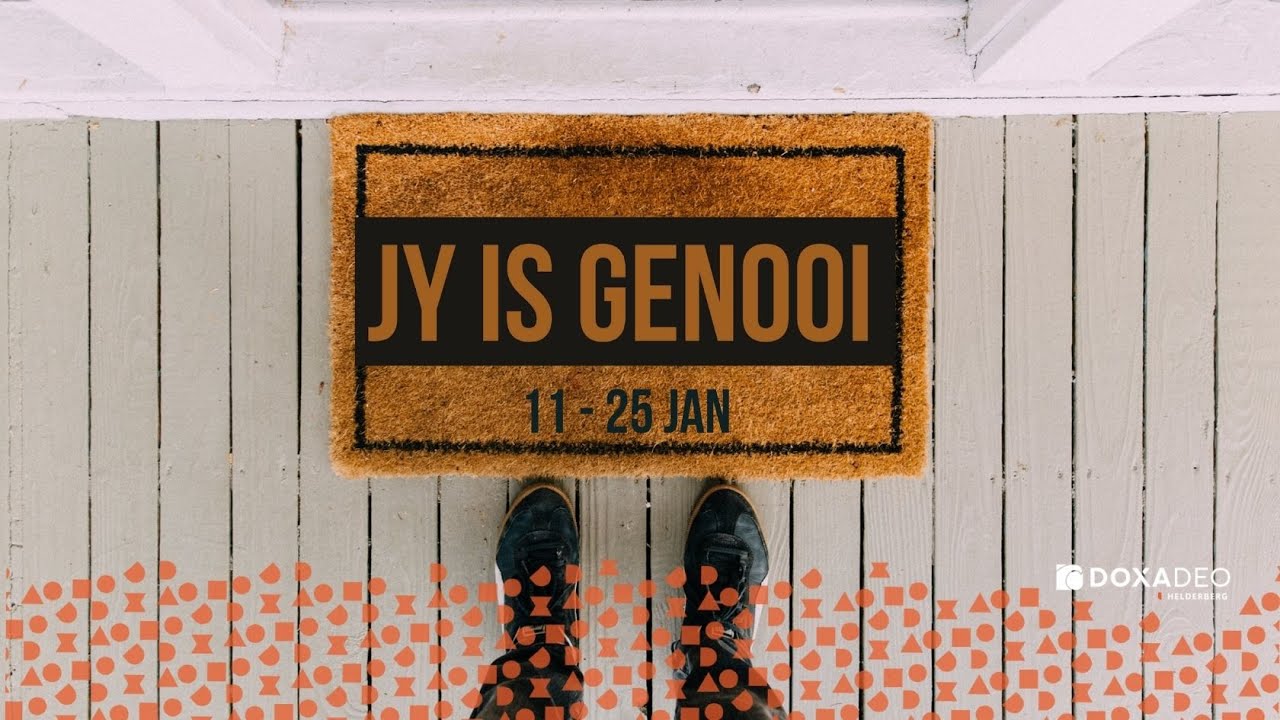 Jy is genooi- Week 2  || Danie Roodt