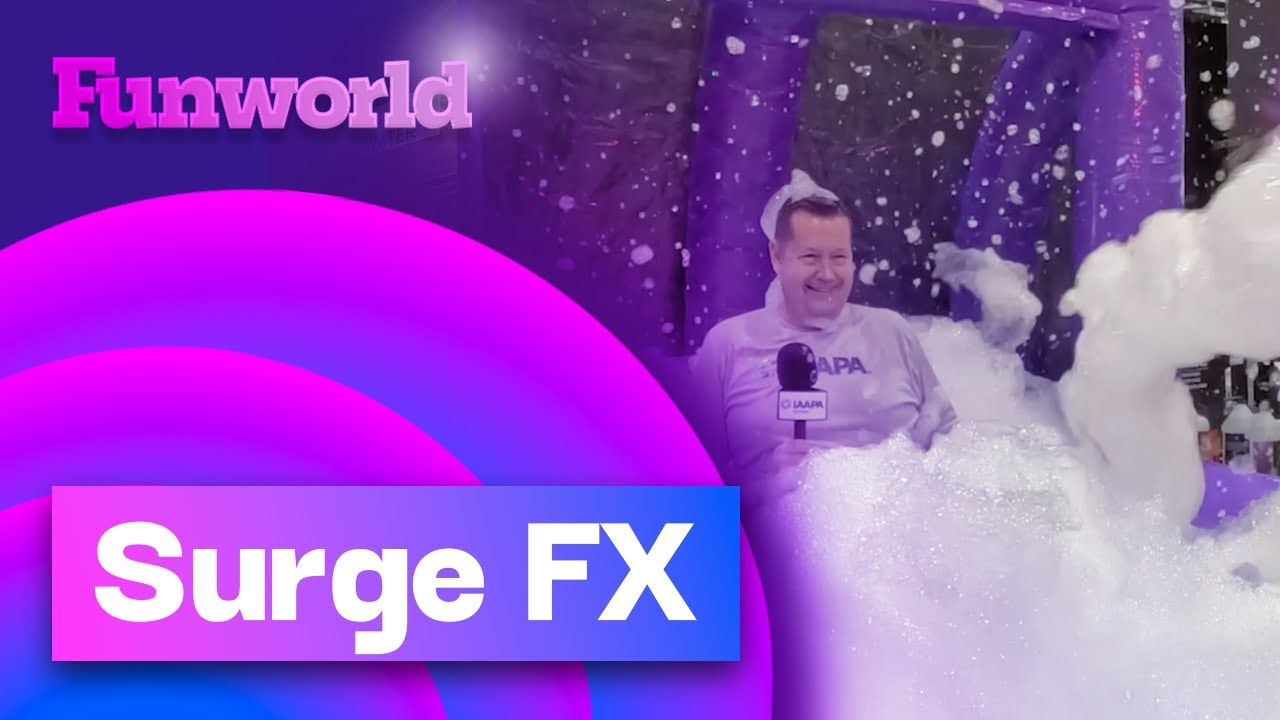 THIS will Leave a Mark: Foam Party on the IAAPA Expo Trade Show Floor with SurgeFX