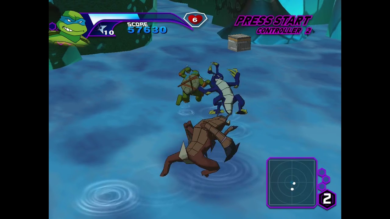 Teenage Mutant Ninja Turtles: 2003 Game (PC) - Stage 5 - Leonardo (Hard + All Makimonos)