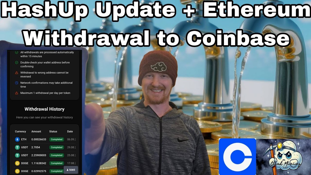 HashUp Free Crypto Faucet Ethereum Withdrawal to Coinbase