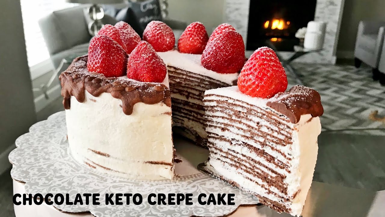 Chocolate Crepe Cake | Keto Low Carb