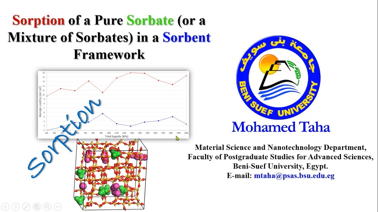 MM01 | 20 | Sorption of a Pure Sorbate or a Mixture of Sorbates in a Sorbent Framework
