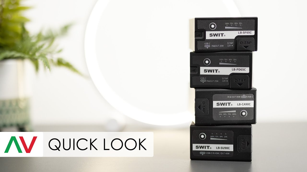 SWIT USB-C DV Batteries for Sony BP-U, Canon BP-A, NPF & Panasonic VBR - Quick look
