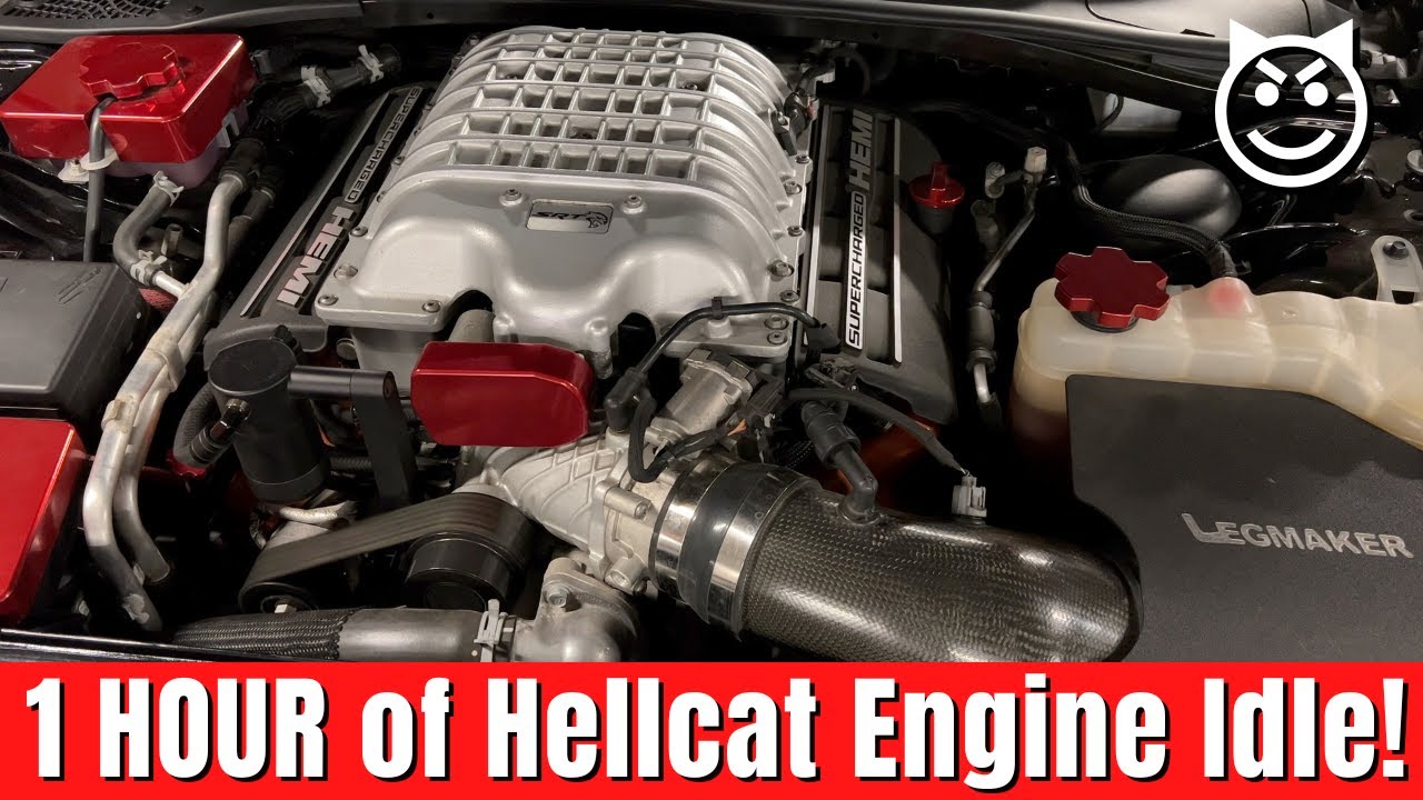 *ASMR* Dodge Challenger SRT Hellcat Cold Start and 1 HOUR of Engine Idle!!!