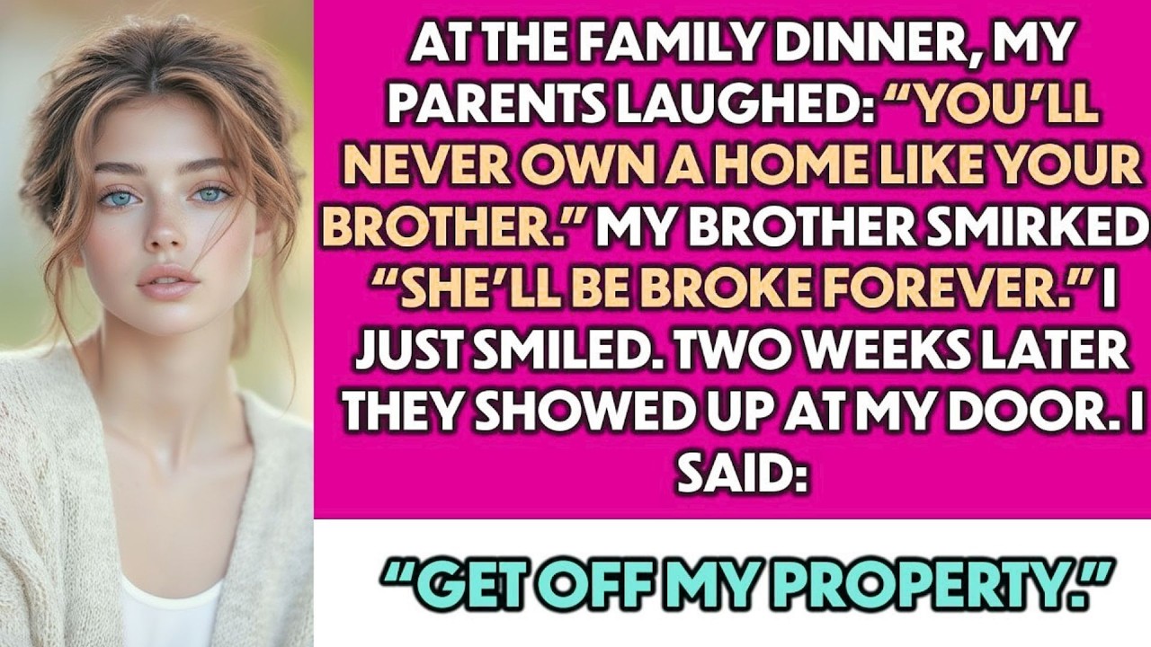 They Laughed at Me Over Dinner… ‘You’ll Never Have a Home Like Your Brother’—Until I Acted
