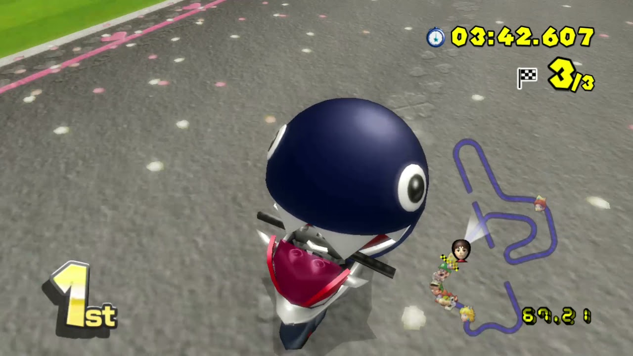 Mario Kart Wii (Fusion) Custom Tracks - Mirror (1 Player) #167 with Chain Chomp