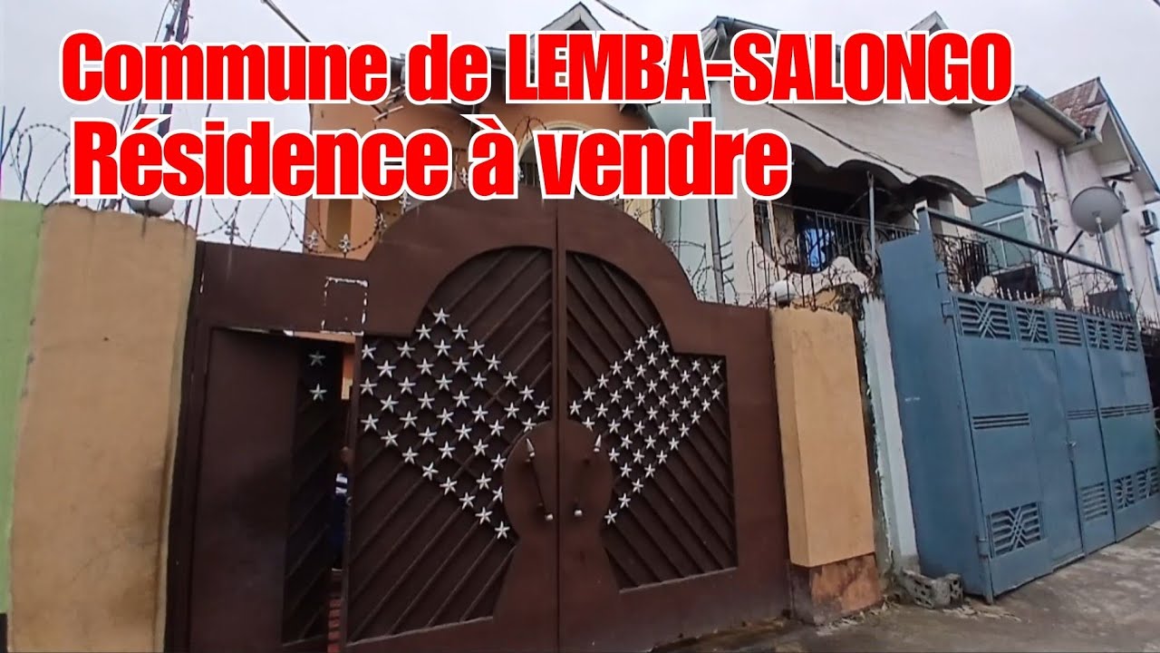 👉COMMUNE DE LEMBA SALONGO,RÉSIDENCE DE R+1 À VENDRE AVEC 2 APPARTEMENTS HABITABLES DE 2 CHAMBRES...
