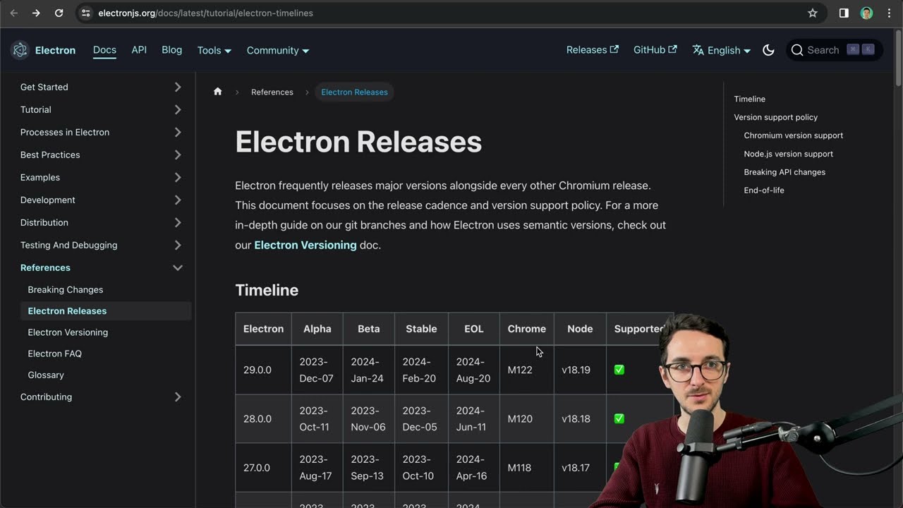 Why using the latest ECMA Javascript features in Electron.js is safe