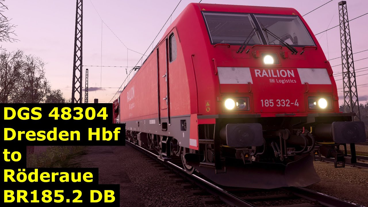 DGS 48304 - Dresden Hbf to Röderaue - BR185.2 DB