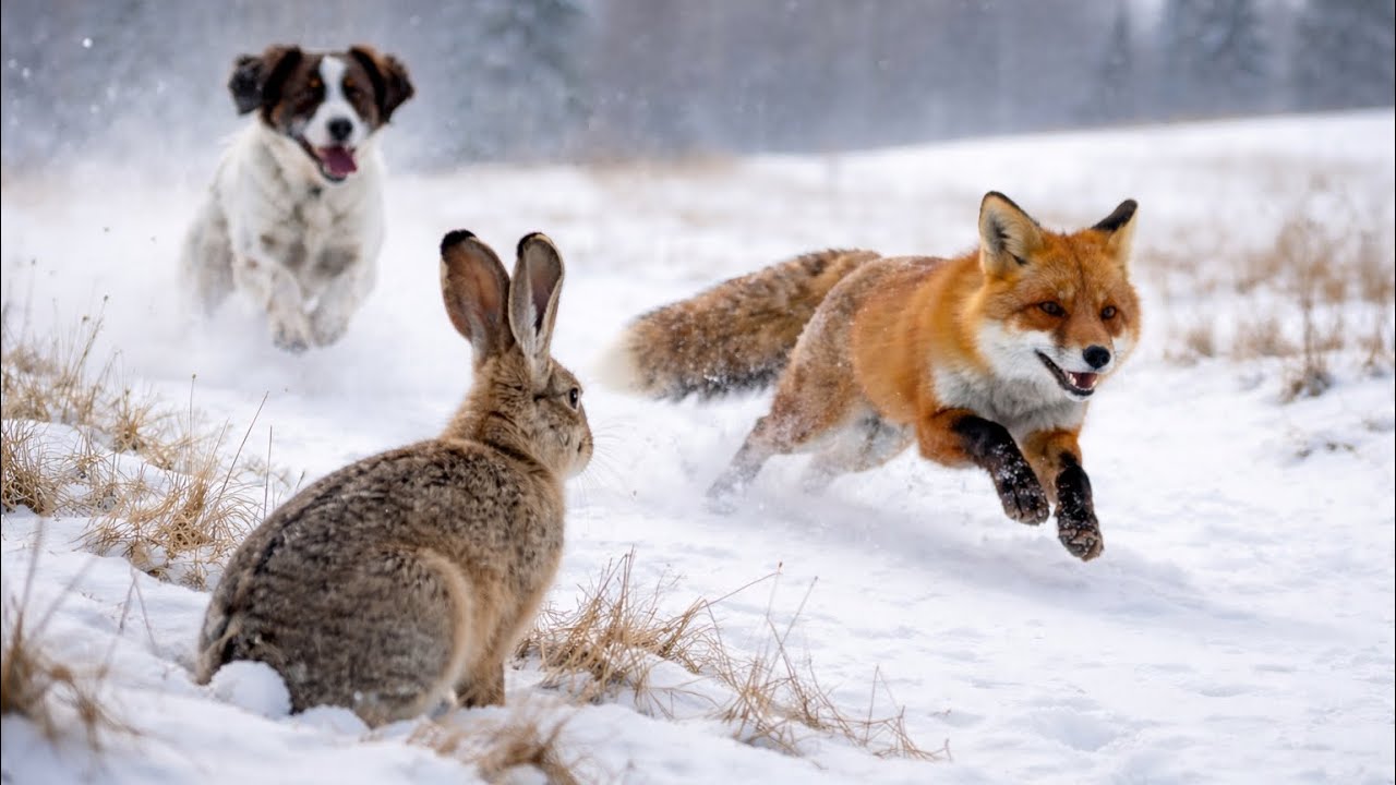 Охота на зайца. Закрытие сезона охоты 2025-2026.#dog#hunting#video#зима#fox#dance#film#reels#заяц 
